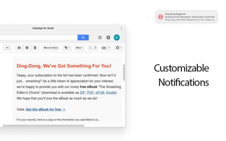 Mail for Gmail (โปรแกรม Mail for Gmail เปิดจดหมาย สำหรับ Gmail บนเครื่อง Mac ฟรี) : 