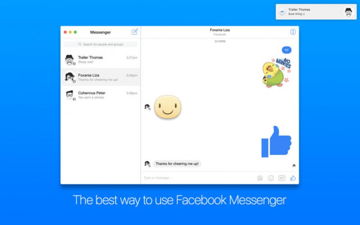FreeChat for Facebook Messenger (โปรแกรมแชท พูดคุย  Facebook Messenger บน Mac ฟรี) : 