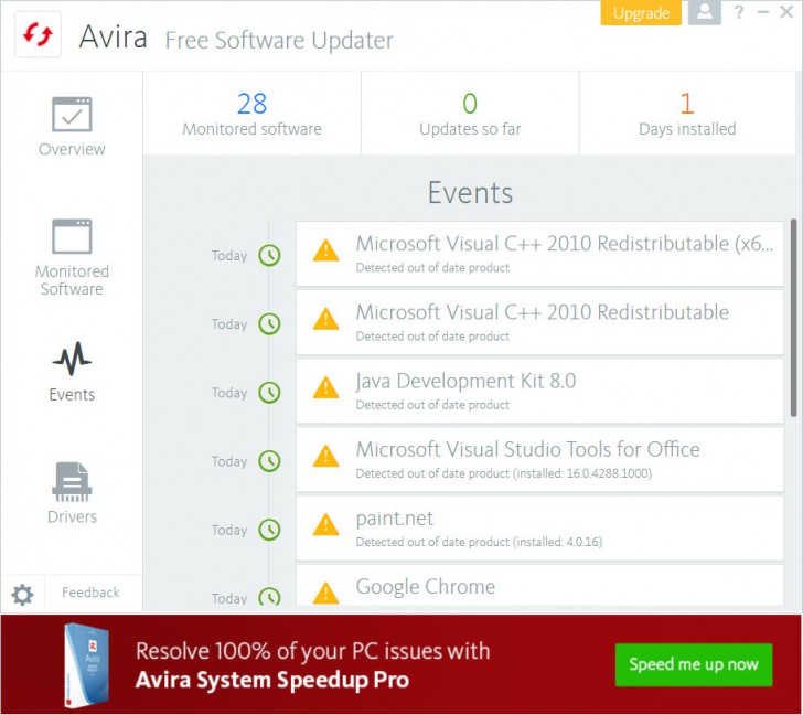 Avira Free Software Updater (โปรแกรม Avira Free Software Updater อัพเดทโปรแกรมในเครื่องฟรี) : 
