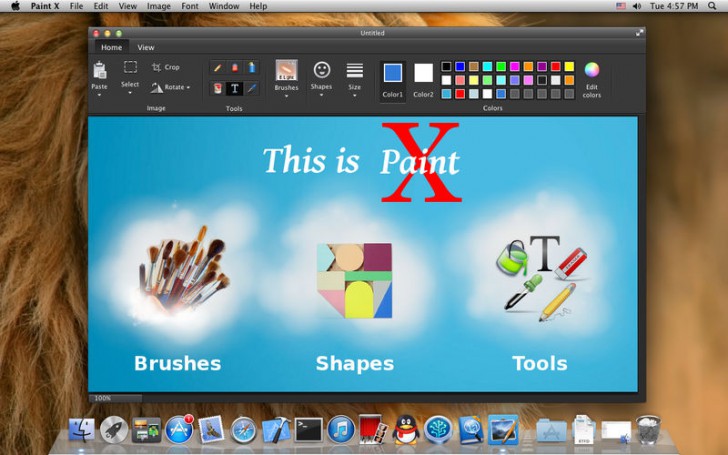 Paint X Lite (โปรแกรม Paint X Lite เพ้นท์สี วาดรูป แต่งภาพ บน Mac ฟรี) : 
