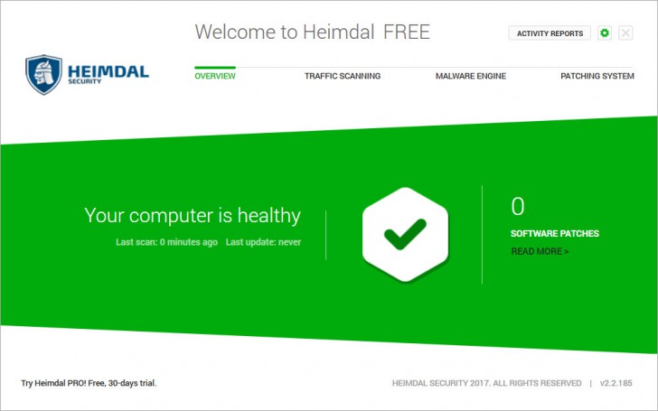 Heimdal Free (โปรแกรม Heimdal Free อัพเดตโปรแกรมบนพีซี ฟรี) : 