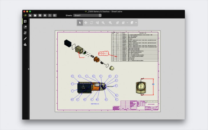 eDrawings (โปรแกรม eDrawings เปิดดูไฟล์ เขียนแบบ CAD บน Mac ฟรี) : 