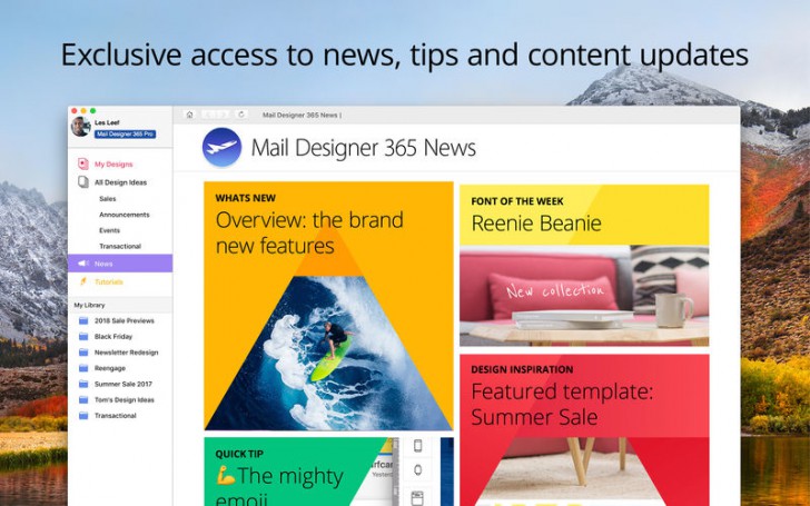 Mail Designer 365 (โปรแกรม Mail Designer ออกแบบ จดหมายข่าว บน Mac ฟรี) : 