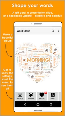Word Cloud (App สร้างแพทเทิร์นข้อความสวยๆ เลือกกรอบได้หลายแบบ) : 
