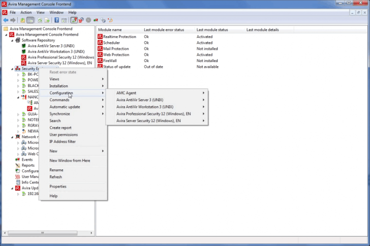 AVIRA Management Console Server (โปรแกรม จัดการ เครื่องลูกที่ติดตั้ง AVIRA ได้ทุกที่ ทุกเวลา) : 