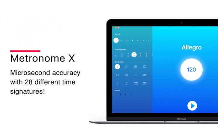 Metronome X (โปรแกรม Metronome X เคาะจังหวะ นับจังหวะดนตรี บน Mac) : 