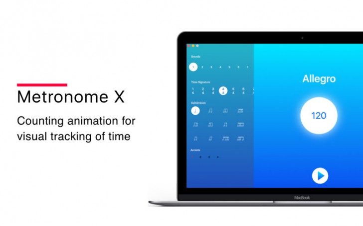 Metronome X (โปรแกรม Metronome X เคาะจังหวะ นับจังหวะดนตรี บน Mac) : 