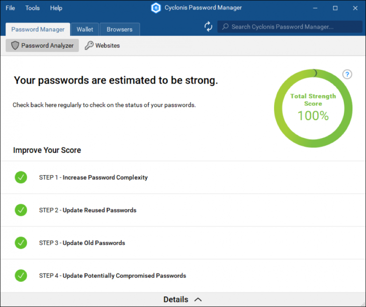 Cyclonis Password Manager (โปรแกรม จัดการรหัสผ่าน ช่วยจำรหัสผ่าน บน Windows และ macOS ฟรี) : 