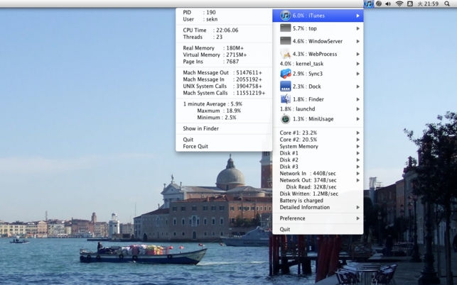 MiniUsage (โปรแกรม MiniUsage เช็คสถานะ การทำงานโปรแกรม ภายในเครื่อง Mac) : 