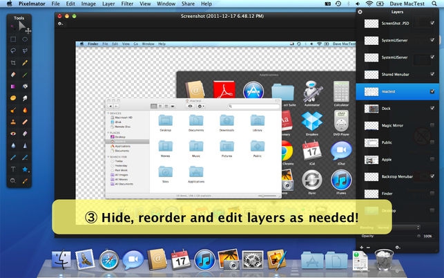 ScreenShot PSD (โปรแกรม ScreenShot PSD บันทึกหน้าจอ หน้าต่างแยก บน Mac) : 