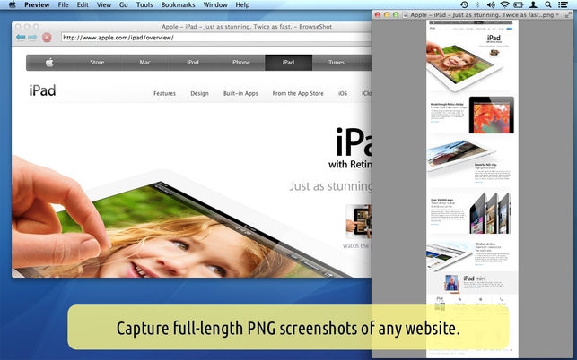 BrowseShot (โปรแกรม BrowseShot บันทึกหน้าจอเว็บไซต์ ทั้งหน้า บนเครื่อง Mac ฟรี) : 