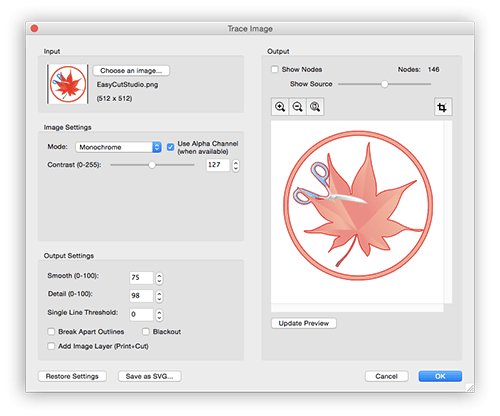 Easy Cut Studio (โปรแกรม Easy Cut Studio สร้างกราฟฟิก รูปภาพ สำหรับนำไปตัดกระดาษ ง่ายๆ) : 