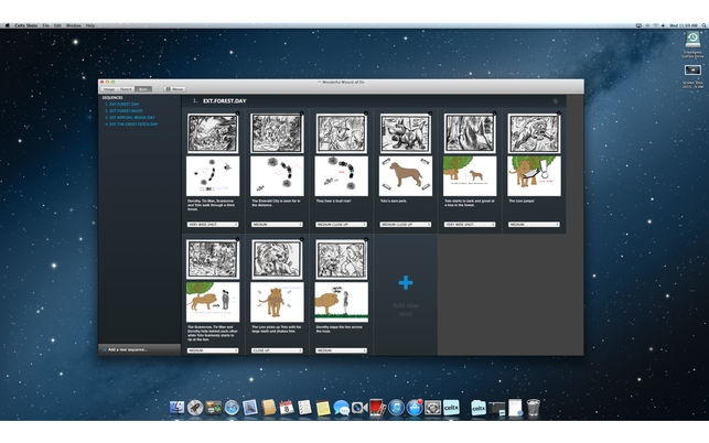 Celtx Shots (โปรแกรม Celtx Shots วางฉาก สร้าง Storyboard ก่อนถ่ายทำ บน Mac) : 