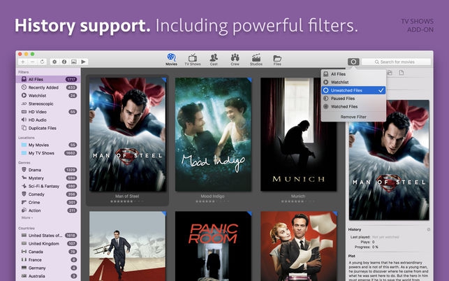 Movie Explorer (โปรแกรม Movie Explorer ค้นหาข้อมูลภาพยนตร์จากไฟล์วิดีโอ บน Mac) : 
