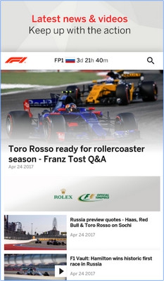 Official F1 (App ติดตามรายการแข่งขันรถสูตร 1 ระดับโลก) : 