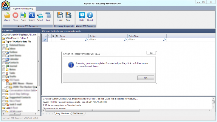 Repair Outlook PST (โปรแกรม Repair Outlook PST ซ่อมไฟล์อีเมล บน PC) : 