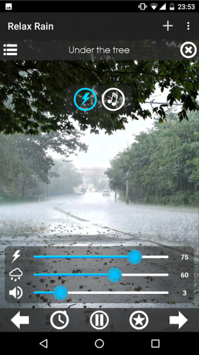 Relax Rain Sounds (App เสียงฝนประกอบดนตรีบรรเลงผ่อนคลายความเครียด) : 