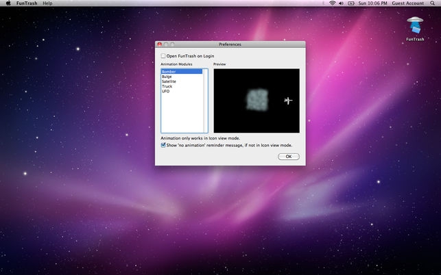 FunTrash (โปรแกรม FunTrash ลบไฟล์ ทิ้งขยะ สนุกมากยิ่งขึ้น บน Mac) : 
