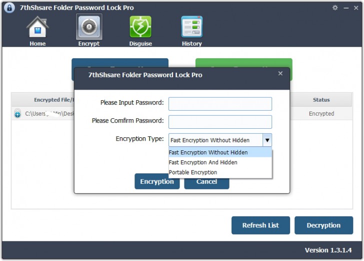 7thShare Folder Password Lock (โปรแกรม ล็อกโฟลเดอร์ บน PC) : 