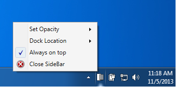 Sidebar (โปรแกรม Sidebar สร้างทางลัดสำหรับเรียกใช้โปรแกรม บน PC ฟรี) : 