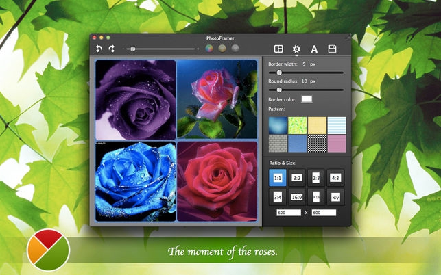 PhotoFramer (โปรแกรม PhotoFramer ใส่กรอบรูปแต่งภาพ หลายรูปในกรอบเดียว บน Mac) : 