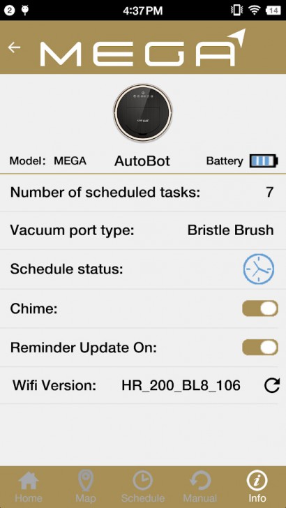 AutoBot (App สั่งงานหุ่นยนต์ดูดฝุ่น AutoBot) : 