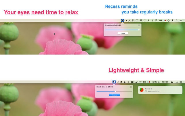 Recess (โปรแกรม Recess หยุดพักเบรค หาเวลาพักช่วงสั้นๆ จากหน้าจอคอม บน Mac) : 