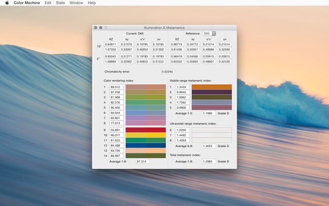 Color Machine (โปรแกรม Color Machine เครื่องมือ ค้นหา แปลงค่า ปริภูมิสี บน Mac) : 