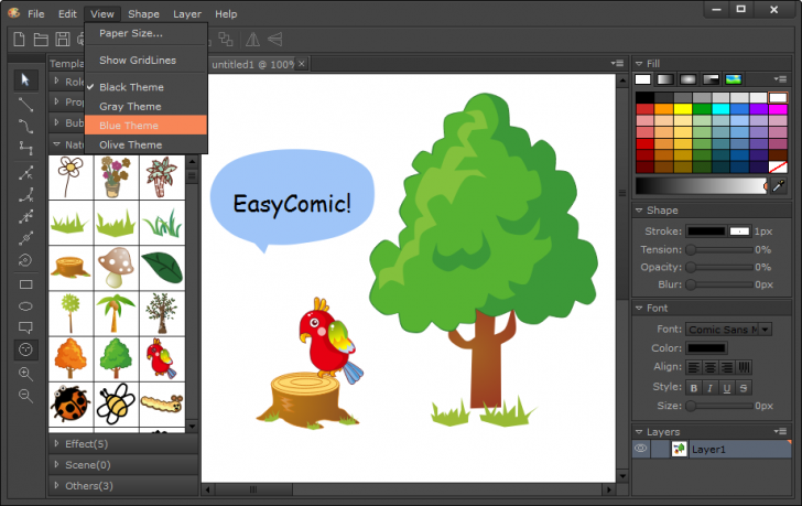 EasyComic (โปรแกรม EasyComic วาดรูป Vector บน PC ใช้งานฟรี) : 