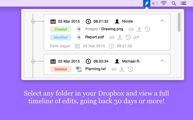 Revisions for Dropbox (โปรแกรม Revisions for Dropbox เช็คกิจกรรมทำงาน Dropbox บน Mac) : 