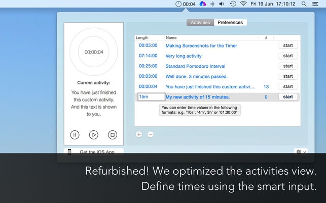 Activity Timer (โปรแกรม Activity Timer แบ่งเวลา ทำงานอย่างมีประสิทธิภาพ บน Mac) : 