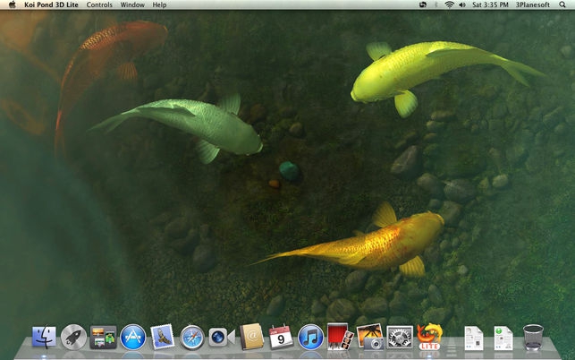 Koi Pond 3D Lite (โปรแกรม Koi Pond 3D Lite บ่อปลาคาร์ฟ พื้นหลัง พักหน้าจอ บน Mac) : 
