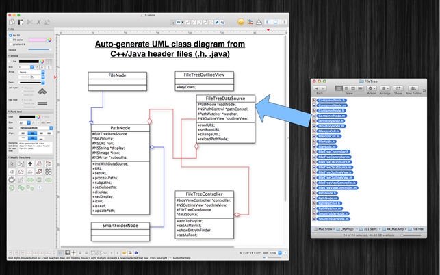 VisualDesigner (โปรแกรม VisualDesigner ออกแบบแผนภูมิ UML ดีไซน์ บน Mac) : 