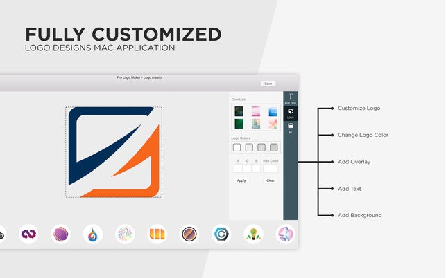 Pro Logo Maker (โปรแกรม Pro Logo Maker สร้างโลโก้ จดจำง่าย ดั่งมืออาชีพ บน Mac) : 