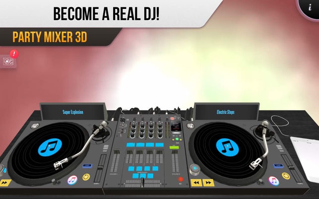 Party Mixer 3D (โปรแกรม Party Mixer 3D เปลี่ยน Mac ให้เป็นเครื่องเล่น DJ งานไนท์คลับ) : 
