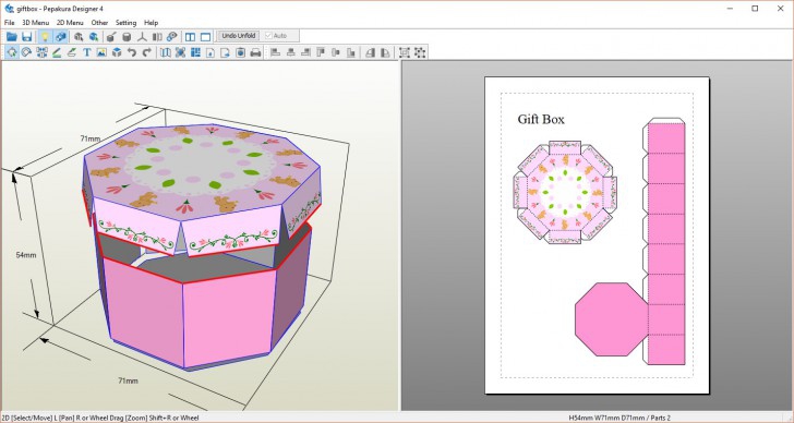 Pepakura Designer (โปรแกรมออกแบบโมเดลกระดาษ จากไฟล์ 3D) : 