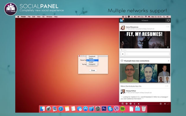 SocialPanel (โปรแกรม SocialPanel แผงควบคุมโซเชียล เข้าถึงได้หลายแบบ บน Mac) : 