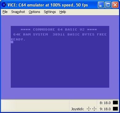VICE (โปรแกรมจำลองซีพียู 8 บิต จำลองเครื่องเล่นเกมส์ยุค 8 Bits ฟรี) : 