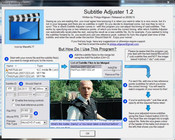 Subtitle Adjuster (โปรแกรมทำซับ ใส่ซับไตเติ้ลลงในวิดีโอ ใช้ฟรี) : 