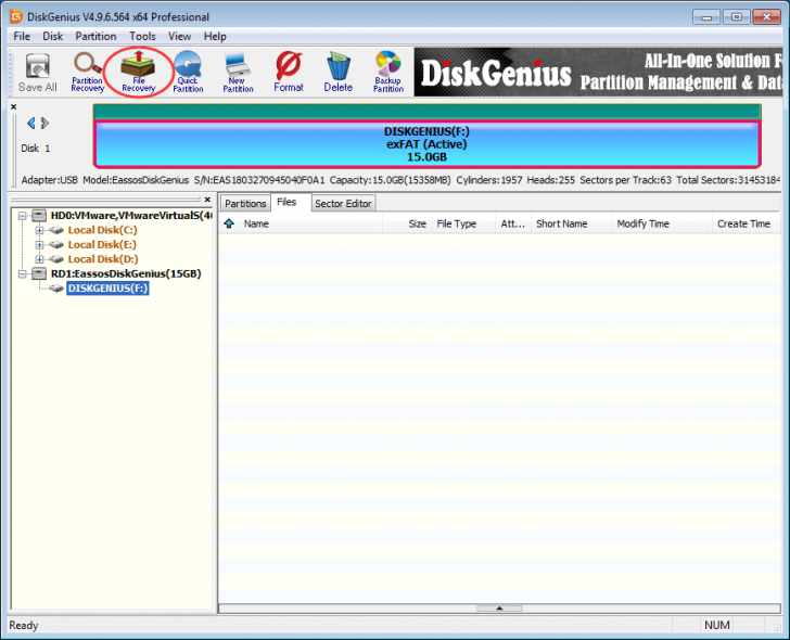DiskGenius Data Recovery (โปรแกรมกู้ข้อมูล กู้ไฟล์ที่หายไป ฟรี) : 
