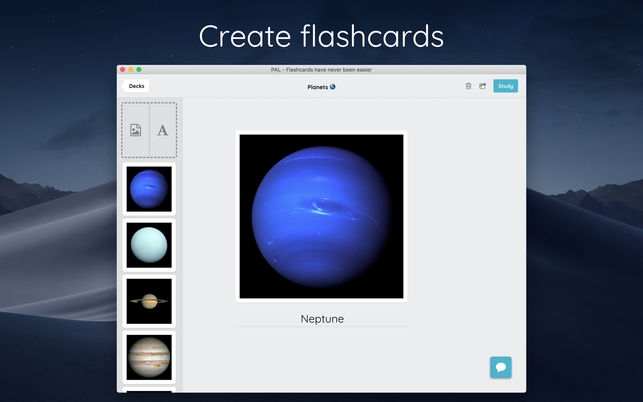 PAL Flashcards (โปรแกรม PAL Flashcards สร้างบัตรคำศัพท์ เรียนรู้สิ่งใหม่ๆ บน Mac) : 