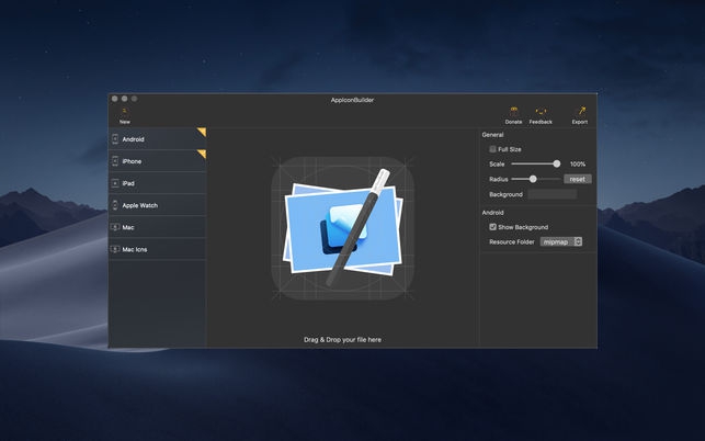 AppIconBuilder (โปรแกรม AppIconBuilder สร้าง และแก้ไข Icon บน Mac) : 