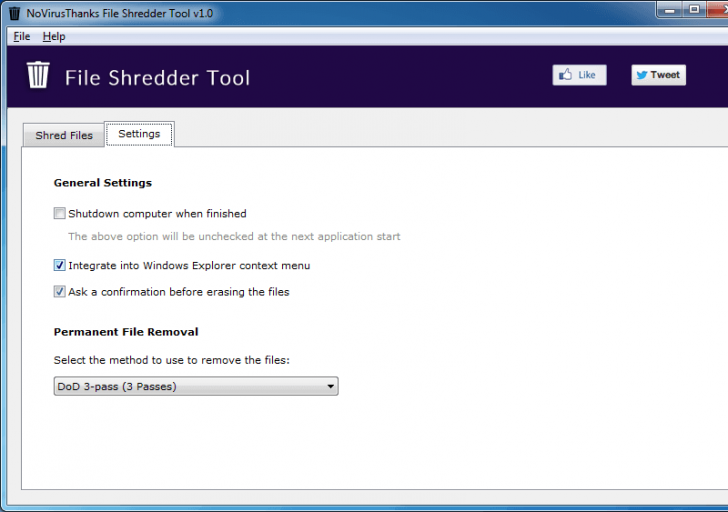 File Shredder Tool (โปรแกรม File Shredder Tool ลบไฟล์ถาวร แบบกู้คืนไม่ได้ ใช้ฟรี) : 