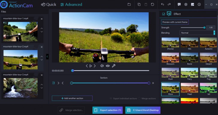 Ashampoo ActionCam (โปรแกรมตัดต่อวิดีโอ สร้าง VDO สำหรับกล้อง Action Cam) : 