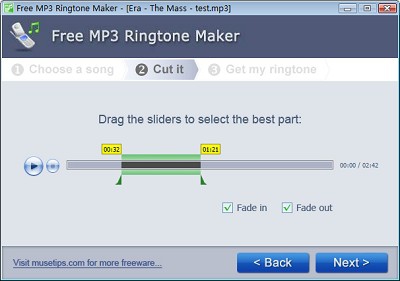 Free MP3 Ringtone Maker (โปรแกรม Free MP3 Ringtone Maker ตัดทำริงโทนฟรี) : 