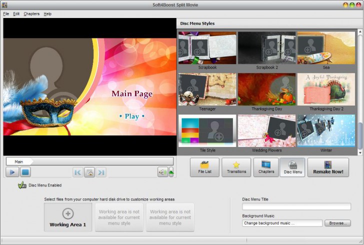 Soft4Boost Split Movie (โปรแกรมตัดแบ่งไฟล์วิดีโอเป็นคลิปเล็กๆ ใช้ง่าย) : 