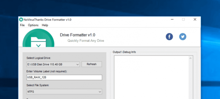 Drive Formatter (โปรแกรมฟอร์แมตไดรฟ์ เช็คไดรฟ์หลังฟอร์แมต ฟรี) : 