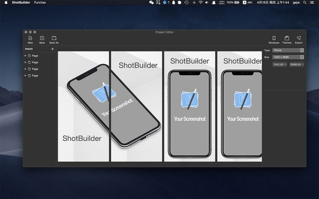 ShotBuilder (โปรแกรม ShotBuilder สร้างจอสกรีนช็อต บน Mockup เครื่อง iPhone สำหรับ Mac) : 