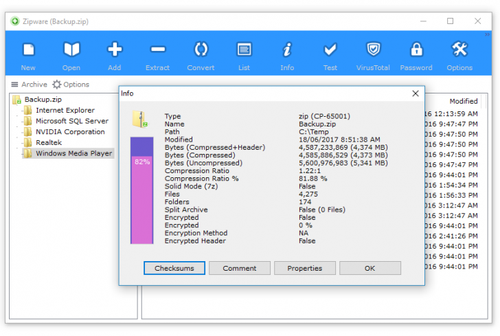 Zipware (โปรแกรม Zipware รวมไฟล์ แตกไฟล์ Zip บน PC อย่างง่าย) : 