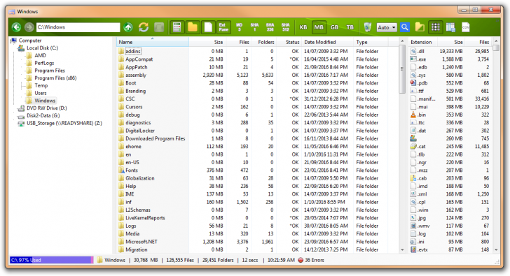 Folder Size Explorer (โปรแกรม Folder Size Explorer เช็คขนาดไฟล์และโฟลเดอร์ ฟรี) : 